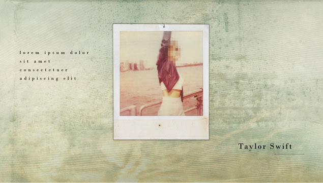 怀旧音乐风泰勒・斯威夫特（Taylor Swift）个人主题PPT模板